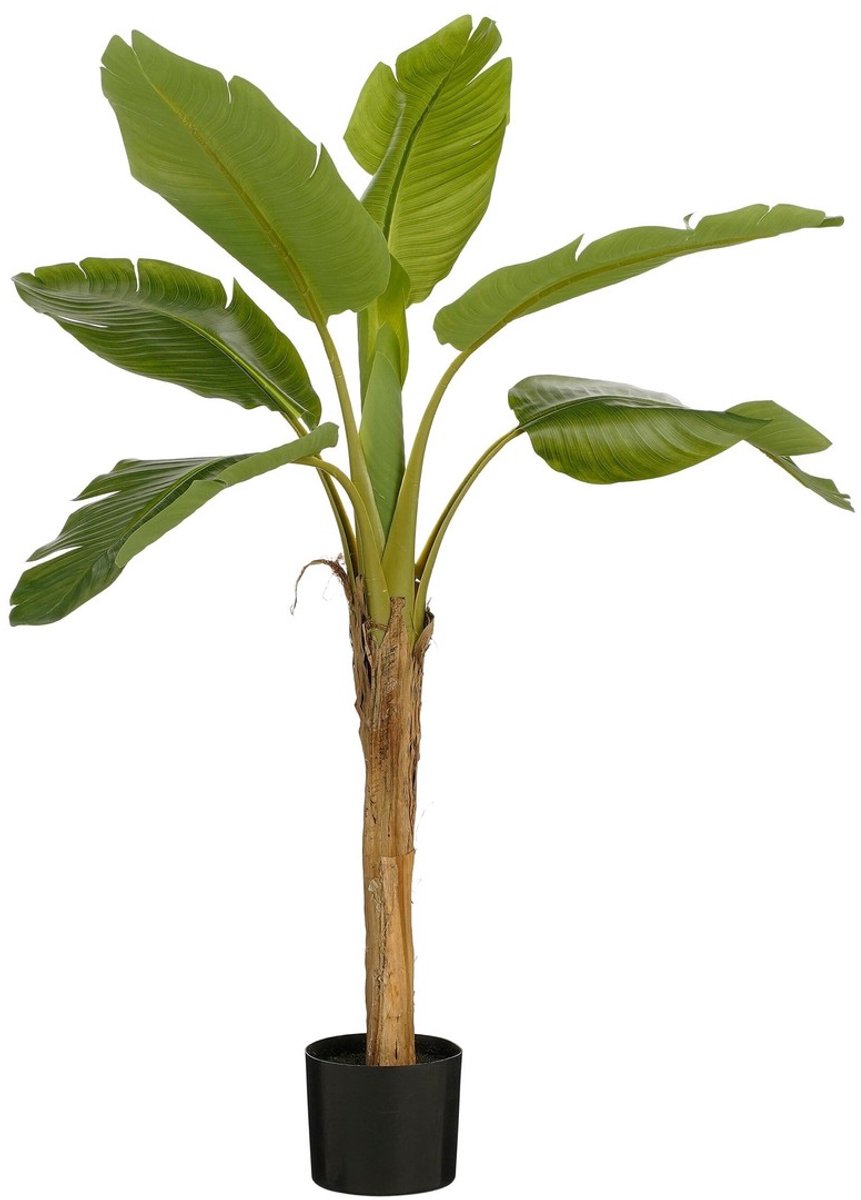 Mica Decorations Kunst Bananenplant - H120 x Ø70 cm - Groen
