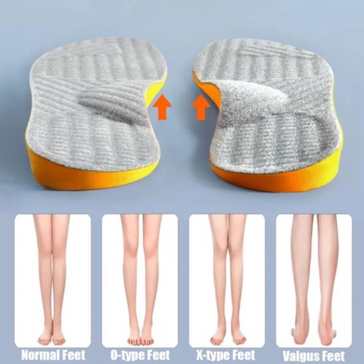 Steunzolen Platvoeten Maat 37-38 – Orthopedische Inlegzolen voor Voetcorrectie, Valgus, X/O Benen – Schoenzolen voor Kinderen en Volwassenen