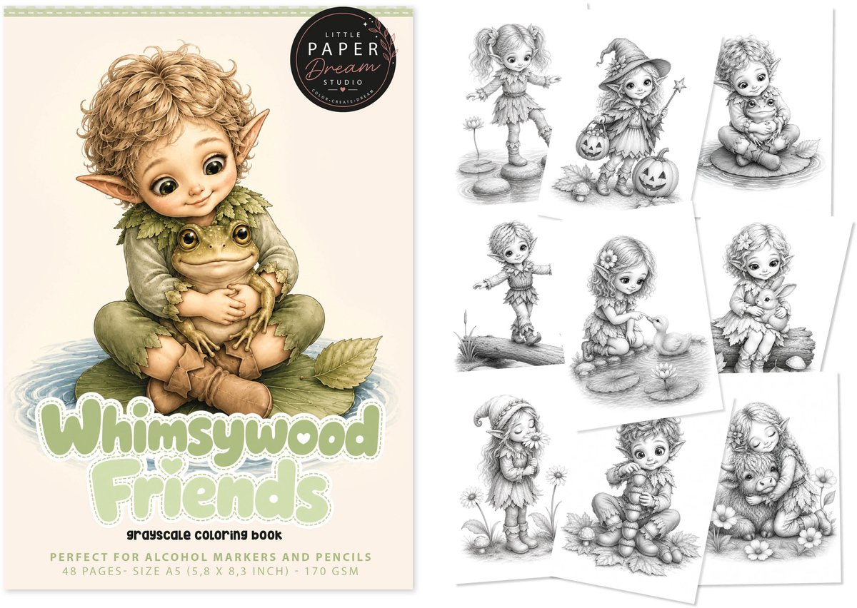 Kleurboek whimsywood friends