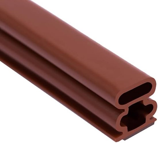 REDOM Deurtochtstrip – 6 m – 10 x 10 mm – Zelfklevende Deurafdichting – Voor Deuren – Geluid- en Tochtisolatie – Silicone – Bruin