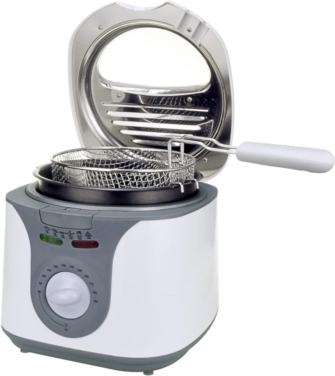 SNJY® Frituurpan - Friteuse - Frituurketel - 2L - 1450 W - Wit