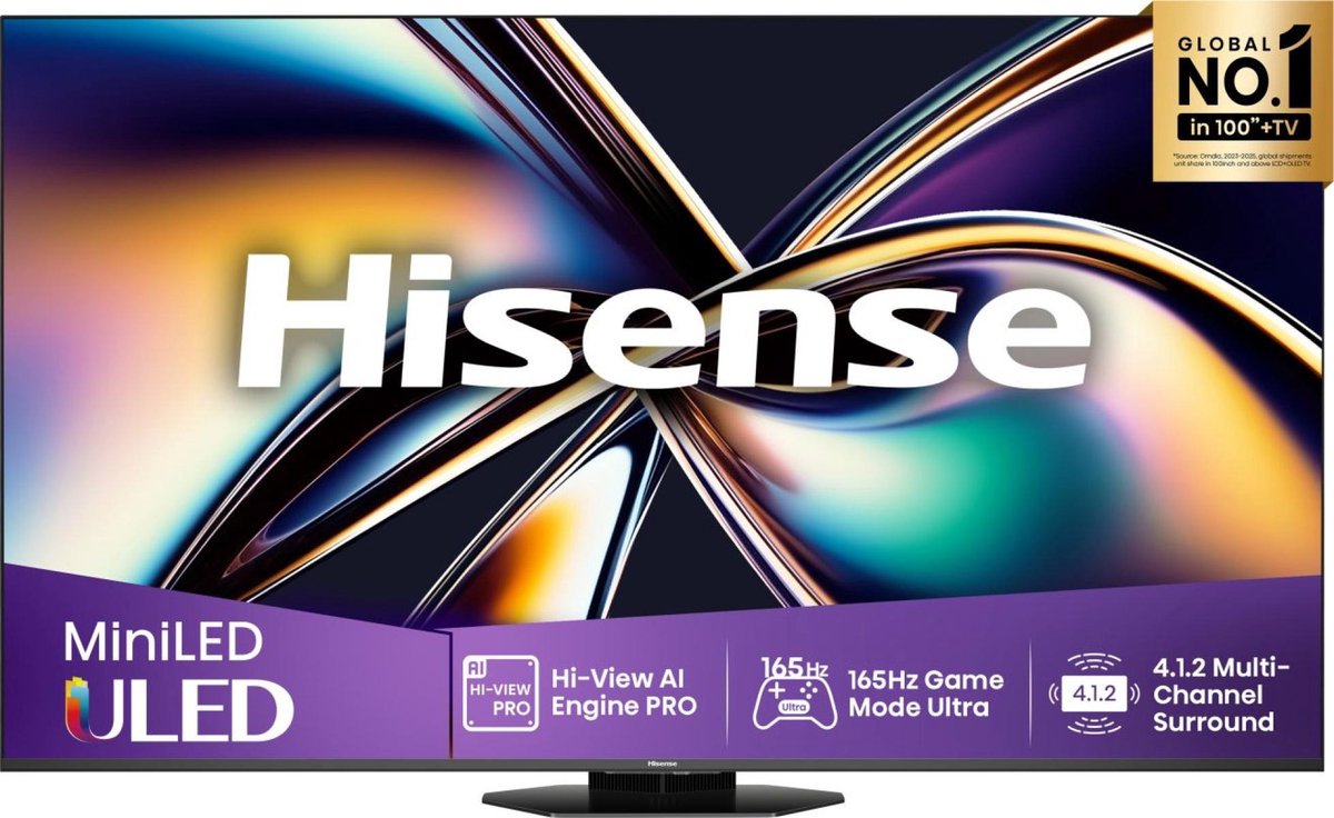 Hisense 55U8Q 55 inch 4K MiniLED TV - Hisense - €1.439,42