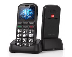SyncGear GSM 4G – Grote Cijfers en SOS Noodknop – Gebruiksvriendelijk voor Ouderen – Oplaadstation & Grote Letters – Senioren Telefoon – Dumbphone - Feature Phone