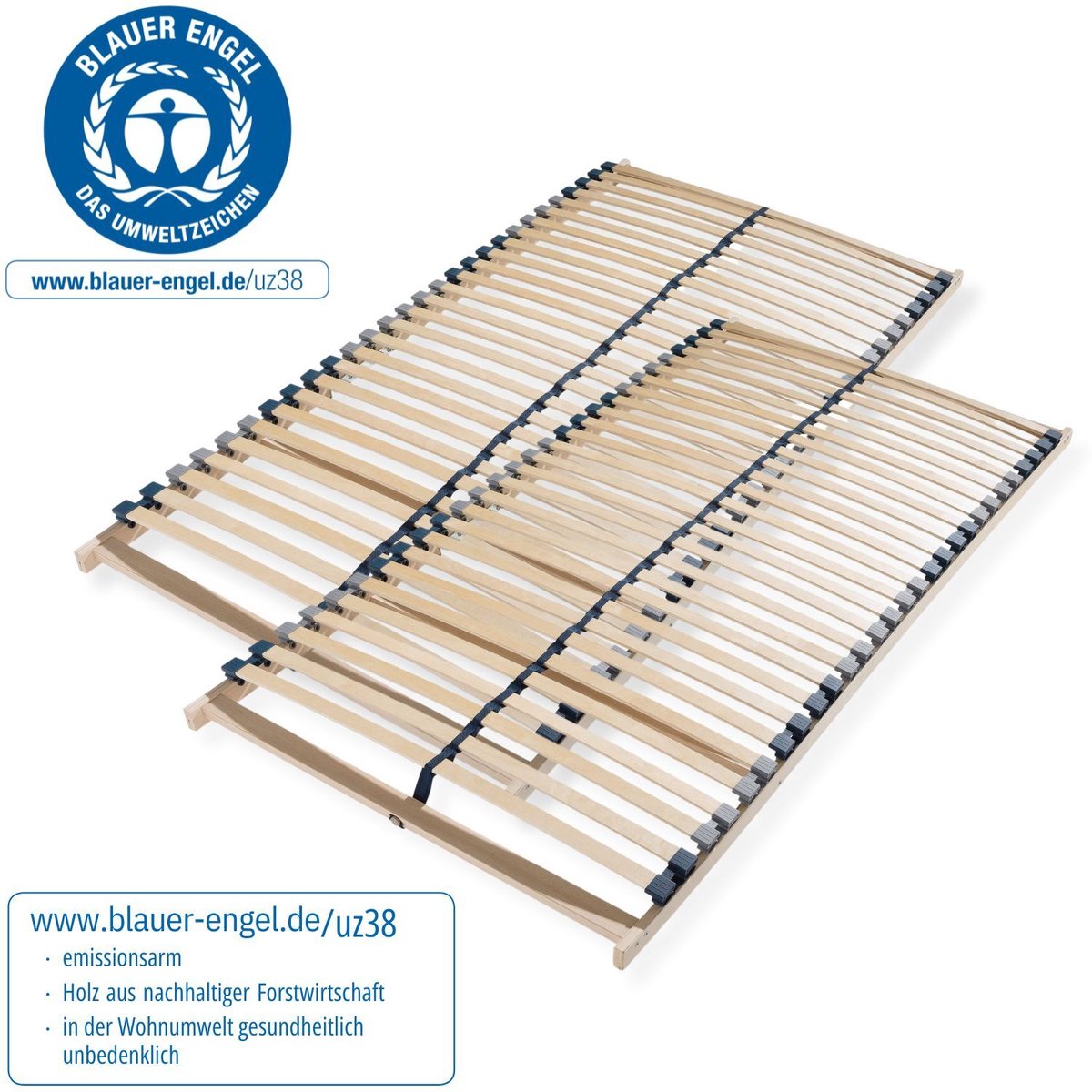 lattenbodem 160x200 (2x 80x200) - beukenhouten - Sleepneo - 7 zones - bedbodem