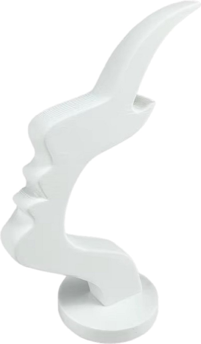 Minimalistische Menselijke Profiel Brilhouder – 3D Gedrukte Zijgezicht Brillenstandaard, Praktische Bureau Organizer, Lijnkunst Decoratie, Uniek Ornament voor Kantoor, Slaapkamer & Woonkamer – Wit