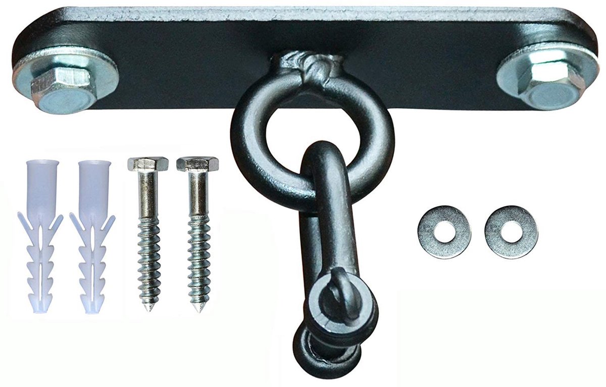 Plafondhaak - Zware belasting ijzeren draaihaak - Voor bokszak, hangstoel, vechtsport en fitness - 5 inch