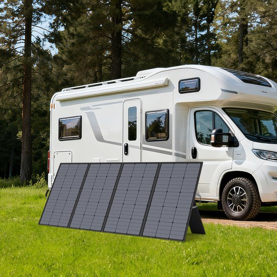 MHPOWOS 400W Opvouwbaar Zonnepaneel, Monokristallijn ETFE, IP67 Waterdicht met steunen, voor krachtstations, camper en off‑grid — afbeelding 4