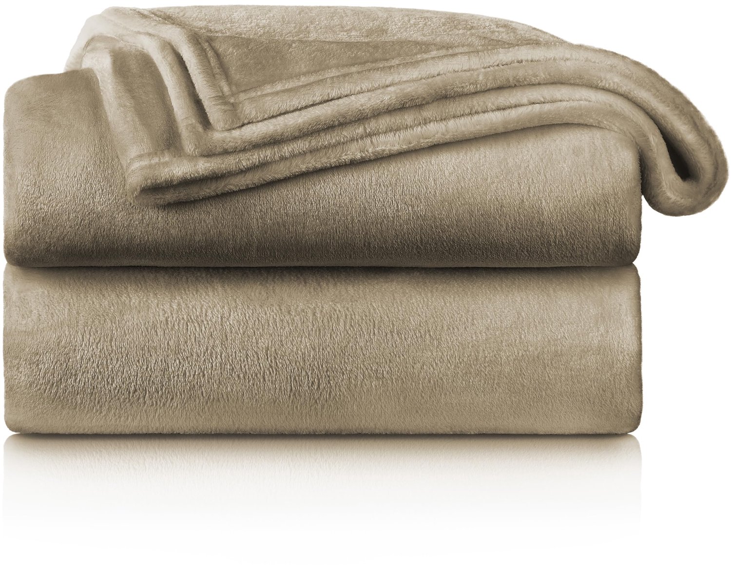 Fleece Deken – Taupe Microvezel Plaid en Bankhoes – 150 x 200 cm Zachte en Warmte-Isolerende Woondeken