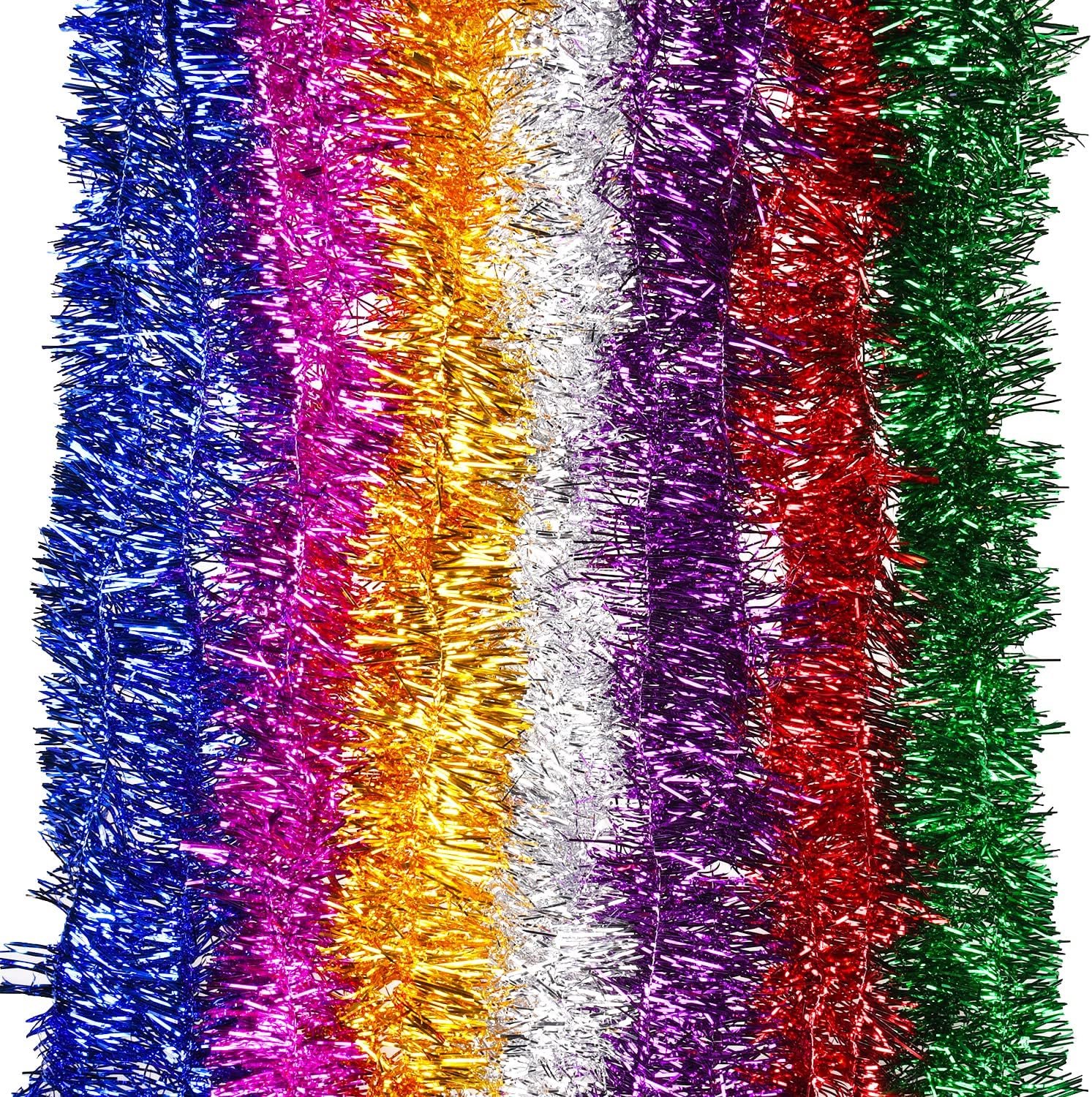 Tinsel Garland 2m - 7 Kleuren - Metallic - Perfecte kerstdecoratie - ServiceTopper