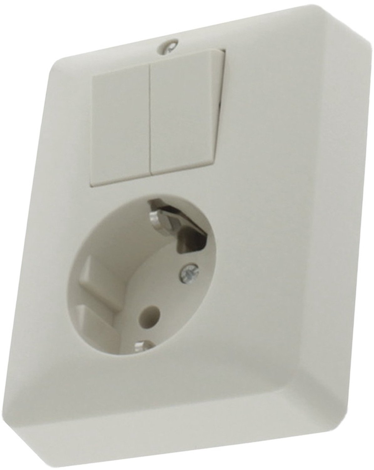 Peha inbouw combinatie serie wandcontactdoos met randaarde creme