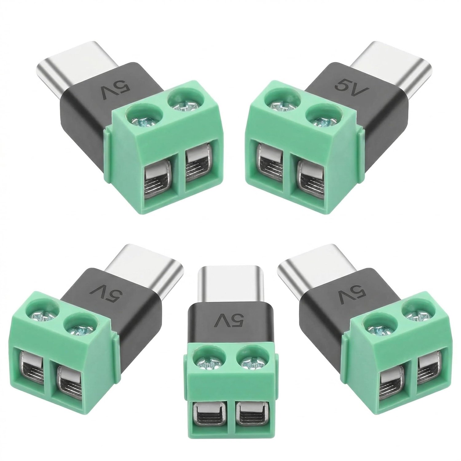 USB-C-aansluiting 5 V, 3 A - schroefklemmenblok - soldeervrij - ideaal voor doe-het-zelf elektronische reparatie - ServiceTopper