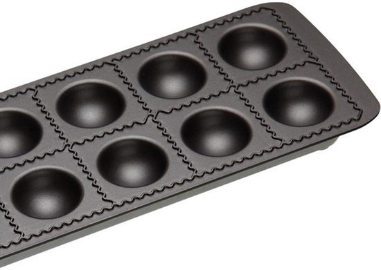 Raviolivorm met deegroller - 33 x 115 cm - Carbon en hout - Grijs en bruin - Pastaroller — afbeelding 3