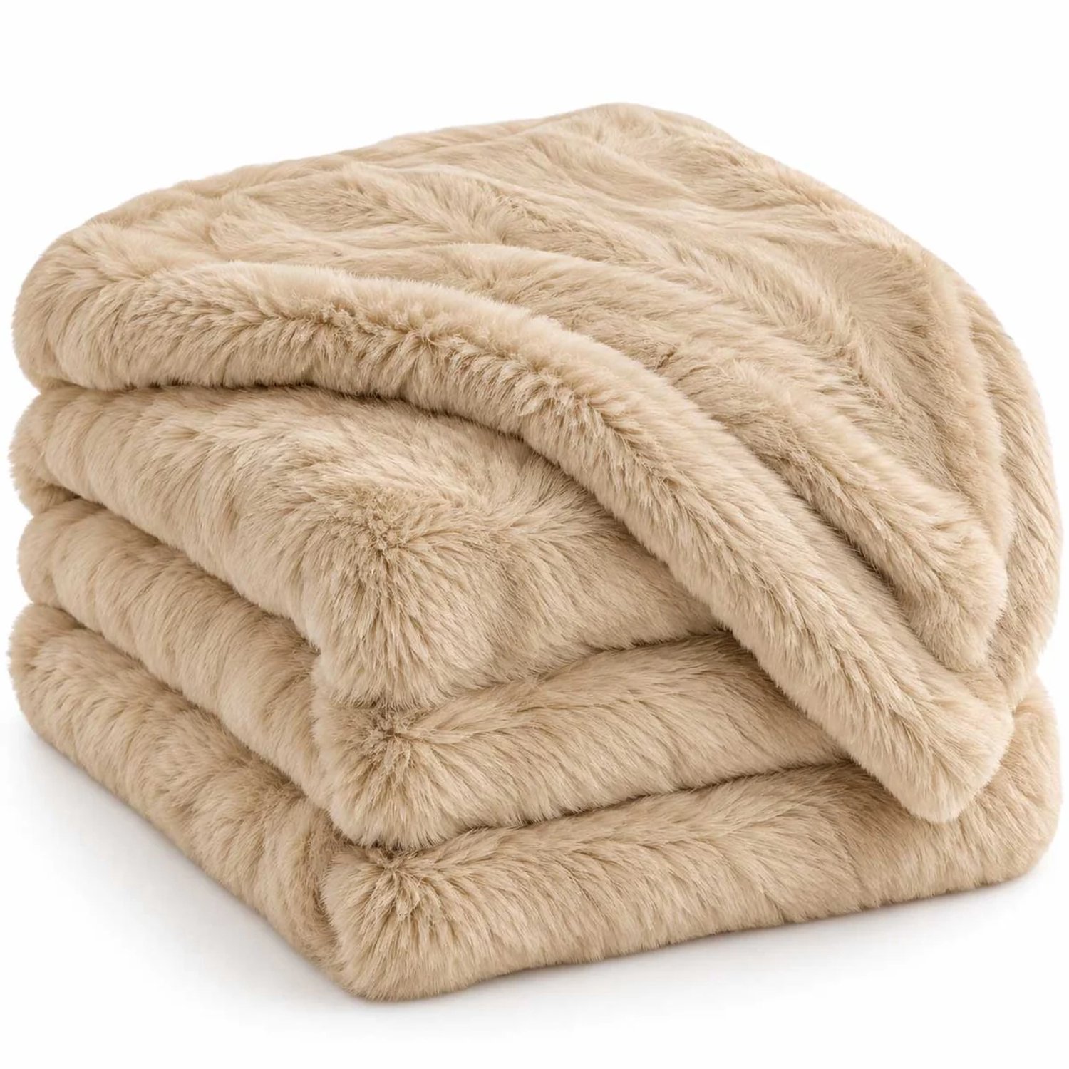 TEKZEN Lavella Collection - Pelus Deken - 200x240 cm - Taupe - Microvezel - Zachte Plaid