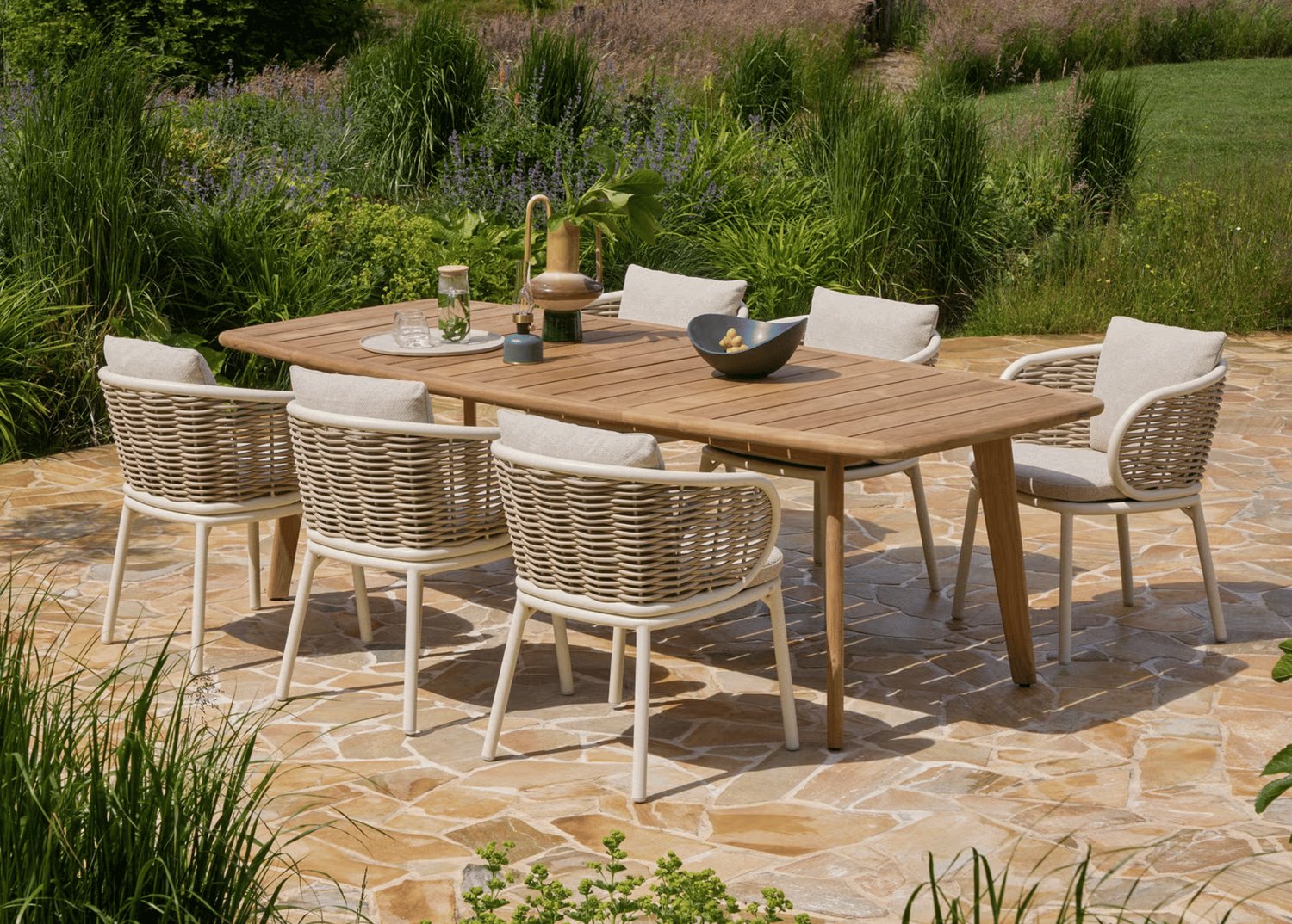 Apple Bee Pine Key Chaise de jardin Dining - Oyster