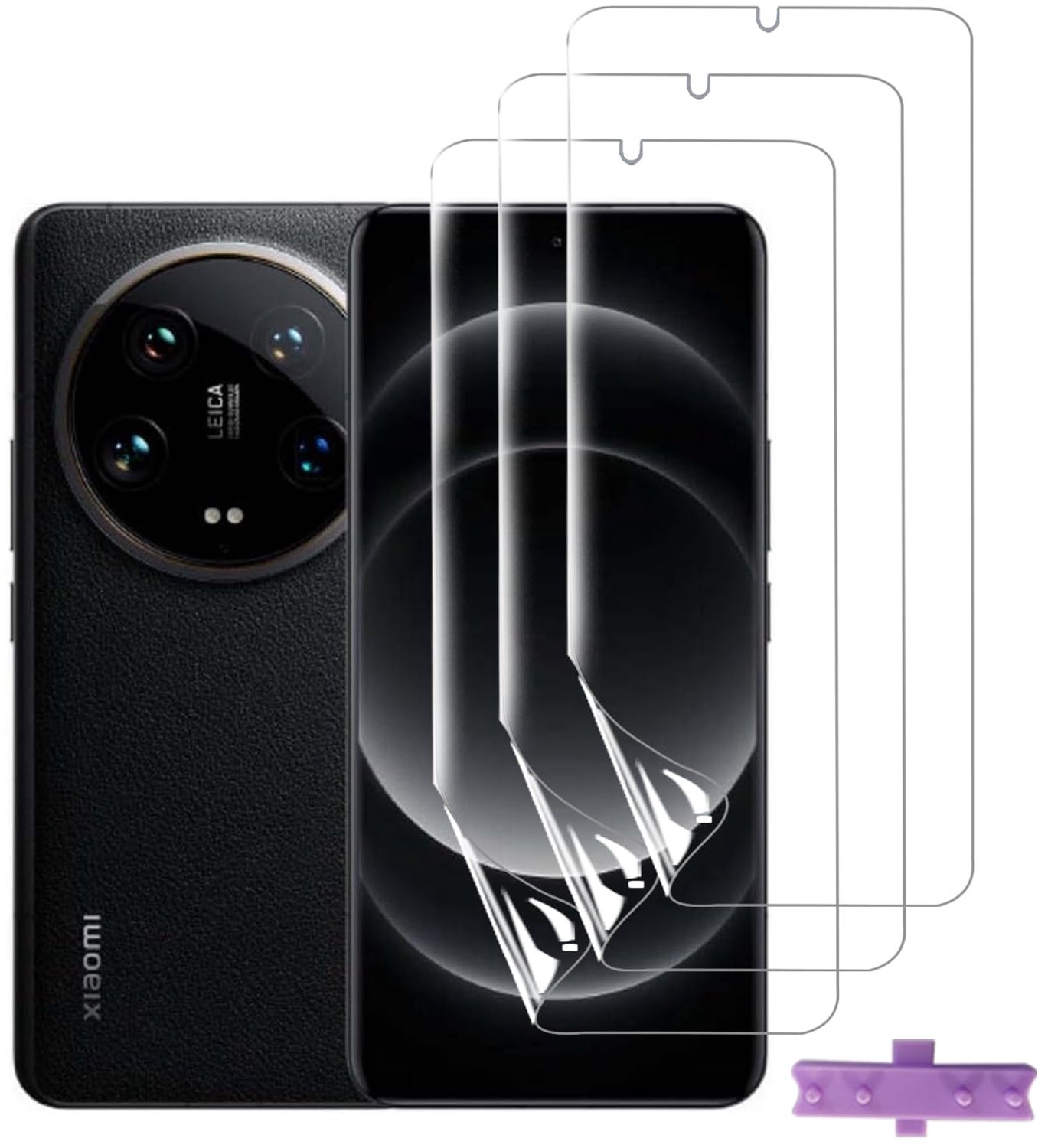 Hydrogelfolie voor XIAOMI 14 Pro/14 Ultra - 3 stuks - HD-helder - krasbestendig, eenvoudige installatie - Vemera
