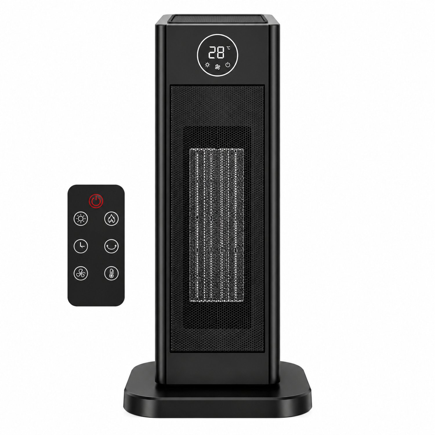Tremeo Ventilatorkachel met Luchtbevochtiger - Elektrische Kachel - Heater - 2000W - Thermostaat - 90° Oscillatie & Timer - Zwart