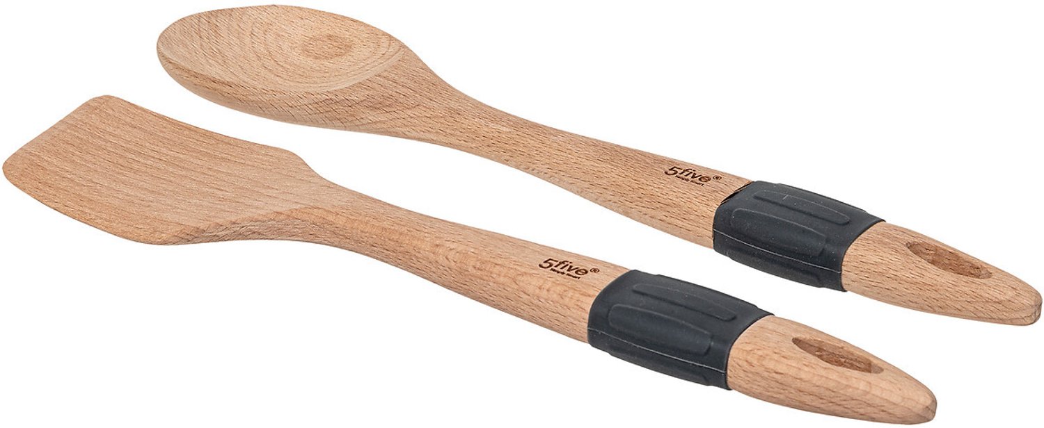 5five Simply Smart - Keukenaccessoires houten spatel, 2 stuks.