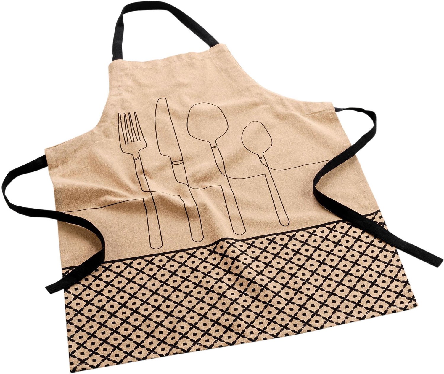 Douceur d'intérieur - Schort CUISILINE, katoen van gerecycled materiaal - beige
