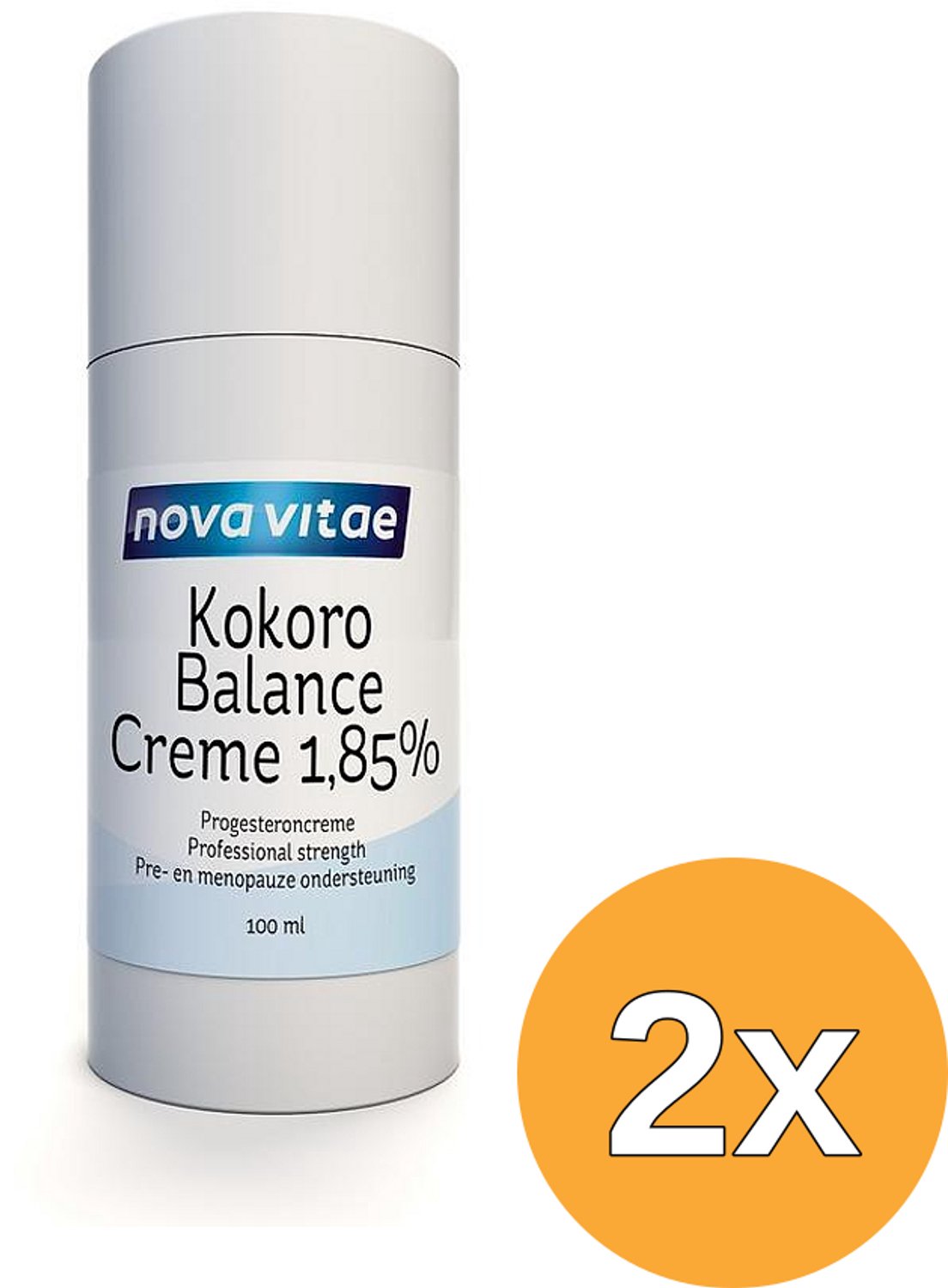 2x Nova Vitae Kokoro Progest Balans Cream 1.85% (100 ml)