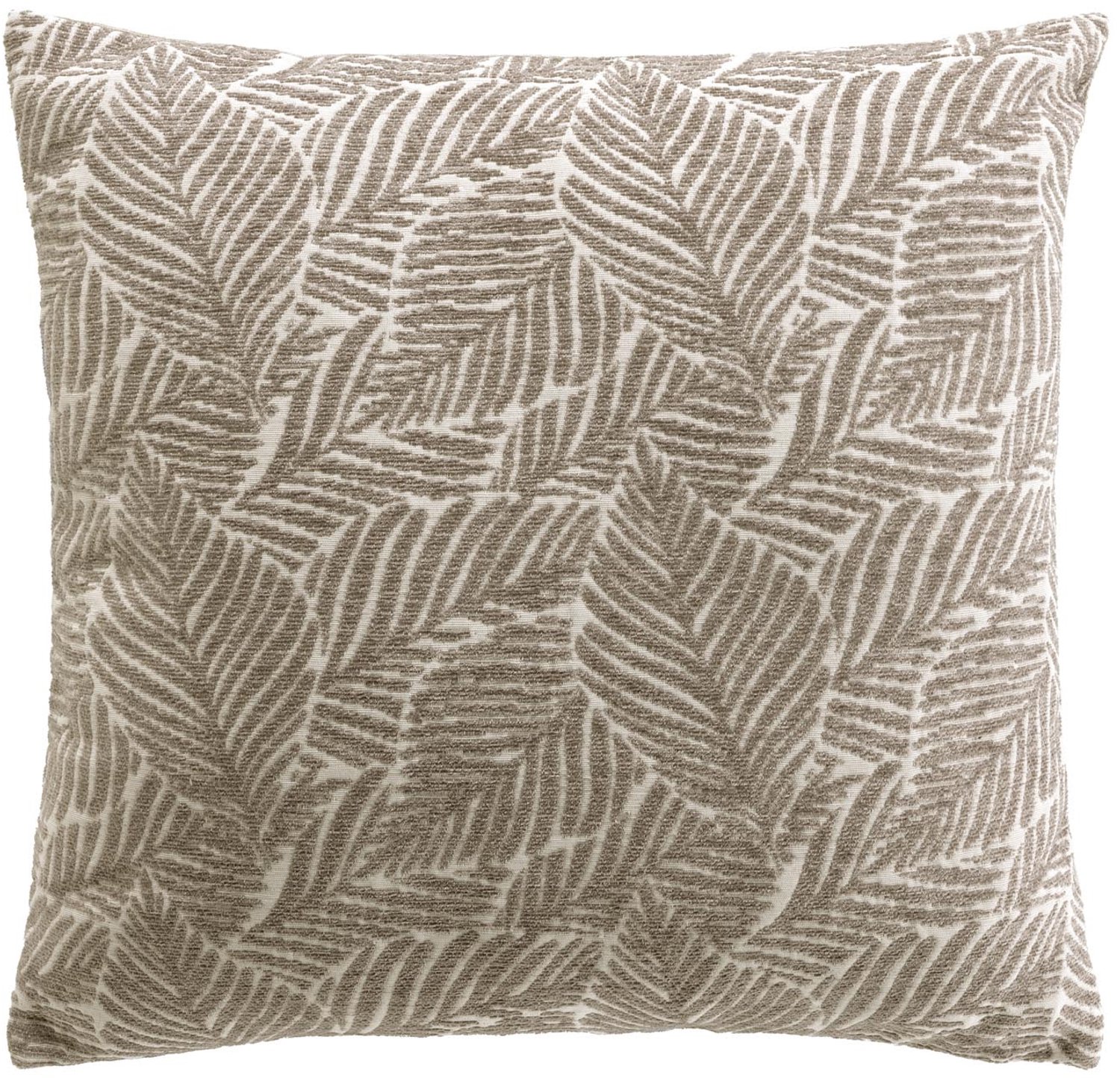 Douceur d'intérieur - Sierkussen met jacquard bladpatroon, 40 x 40 cm