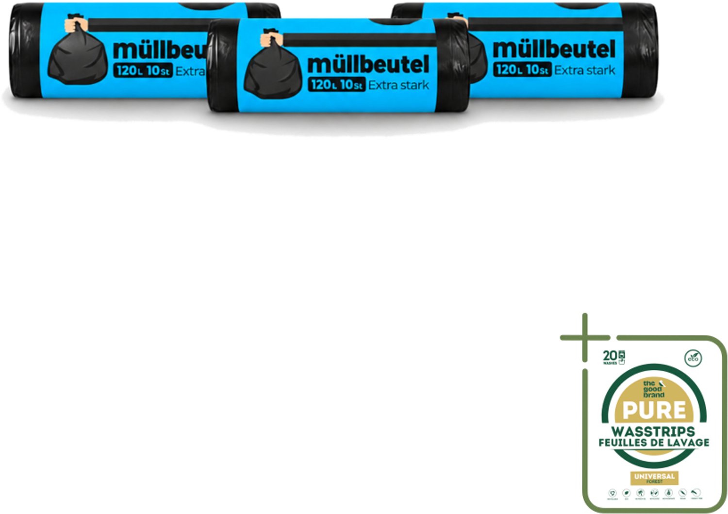3 x Deluxe - Vuilzakken - Stevig & Ruim - 10 Vuilniszakken - 120L - Wasstrips - Vuilzakken 120 L - Huishoudelijk Afval - Tuinafval - Vuilniszakken - Vuilnisbakken