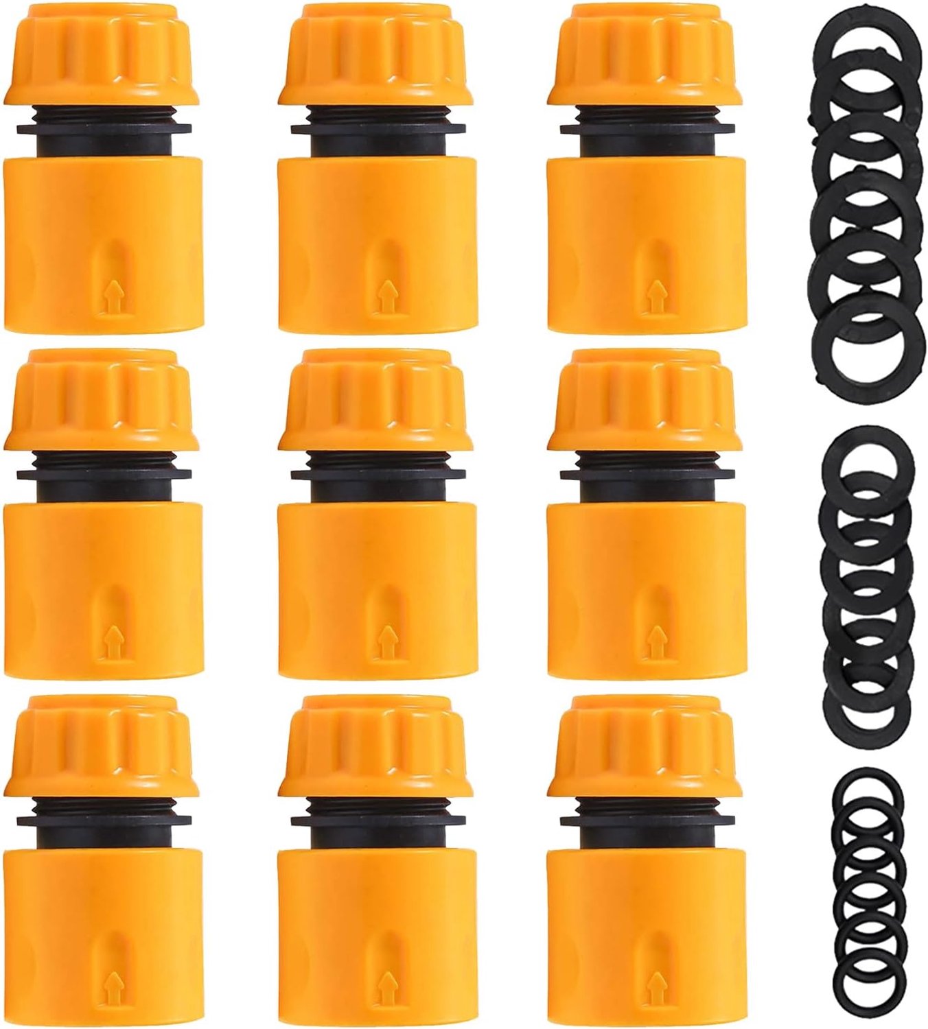 Hose End Quick Connect Fitting 13mm en 15mm - 9 stuks - Tuinslang Aansluitingen - Eenvoudig aansluiten - m-winkel