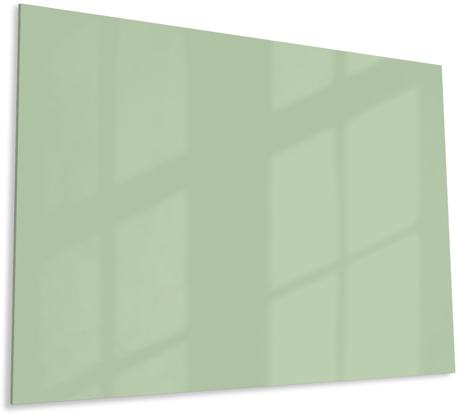Mydesignglas Glazen Whiteboard - Gehard Glas - Glazen Magneetborden - Memobord - Magnetbord - Magnetisch - Krasbestendig - Frameless - Willow Green - 200x100cm