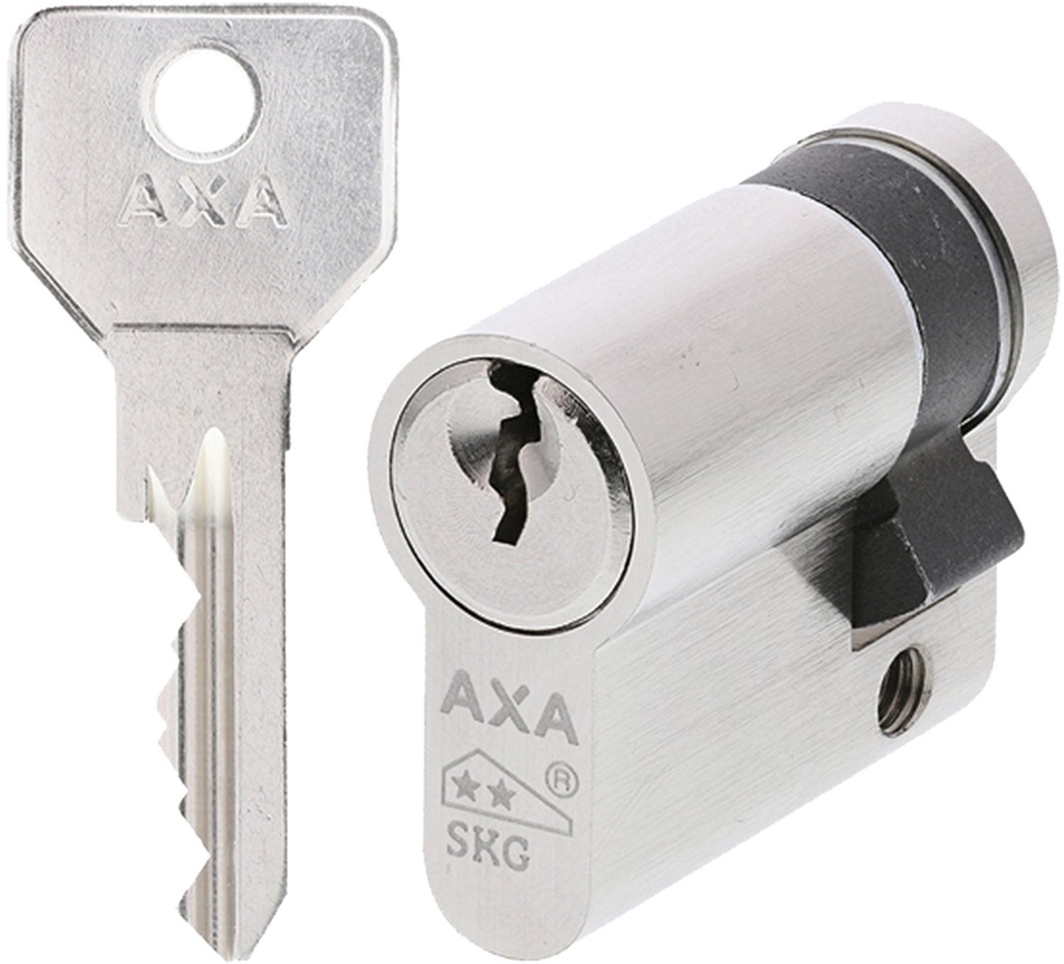Axa Profielcilinder Type Security 30-10 - Voorzien van SKG** Keurmerk - Met Kerntrekbeveiliging tegen Braak - Afmeting 30/10 mm - Levering van 1 Stuk - Gewicht 163 Gram