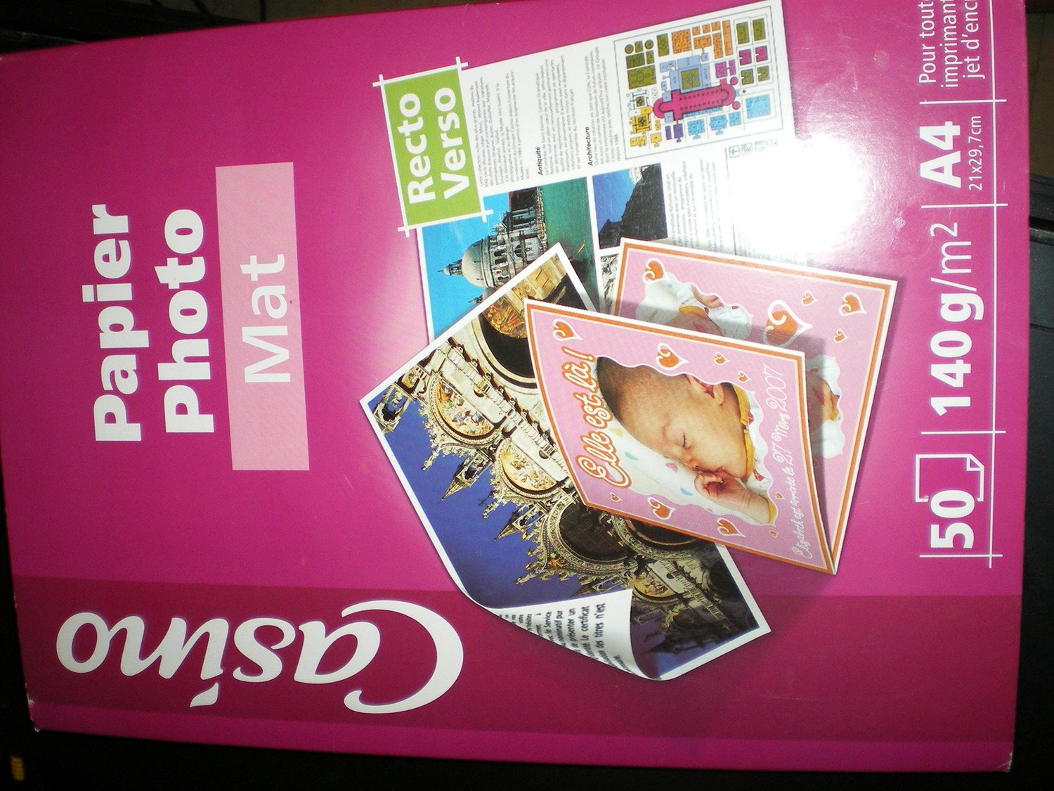 Fotopapier A4 - 50 vellen - premium mat 140g/m2 - tot 9600 DPI - m-winkel