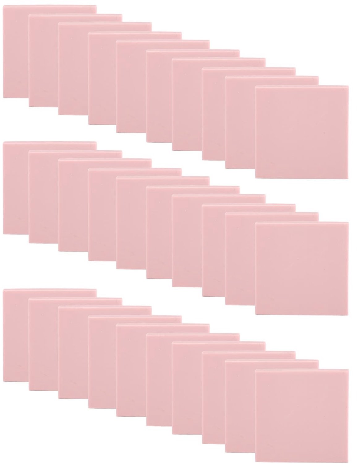 Famanu – Rubberen snijblokken, set van 30, 2x2x0,4 inch, voor stempelen en knutselen
