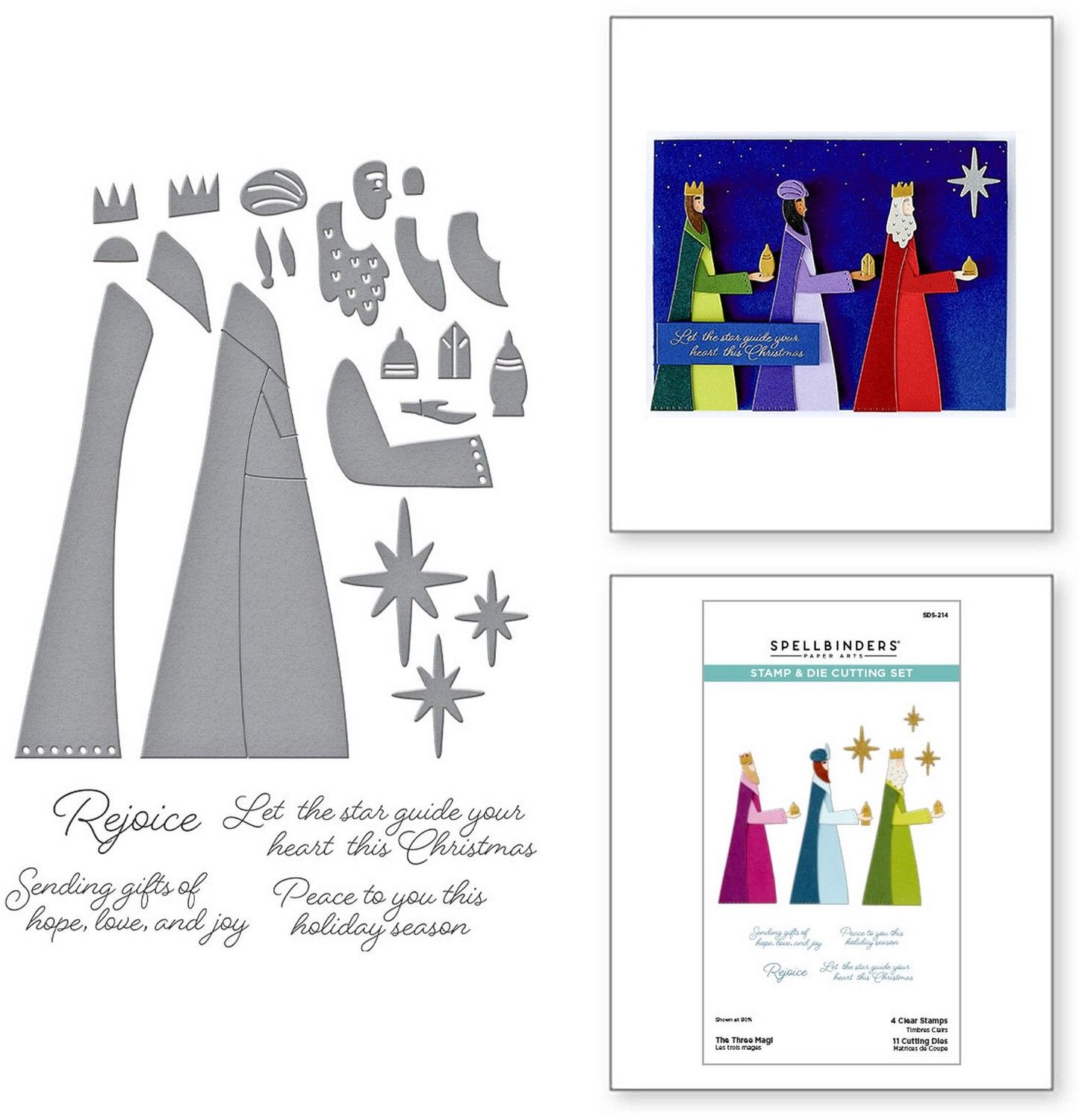 Spellbinders Clear Stamp & Snijmal - The Three Magi - 15 st.