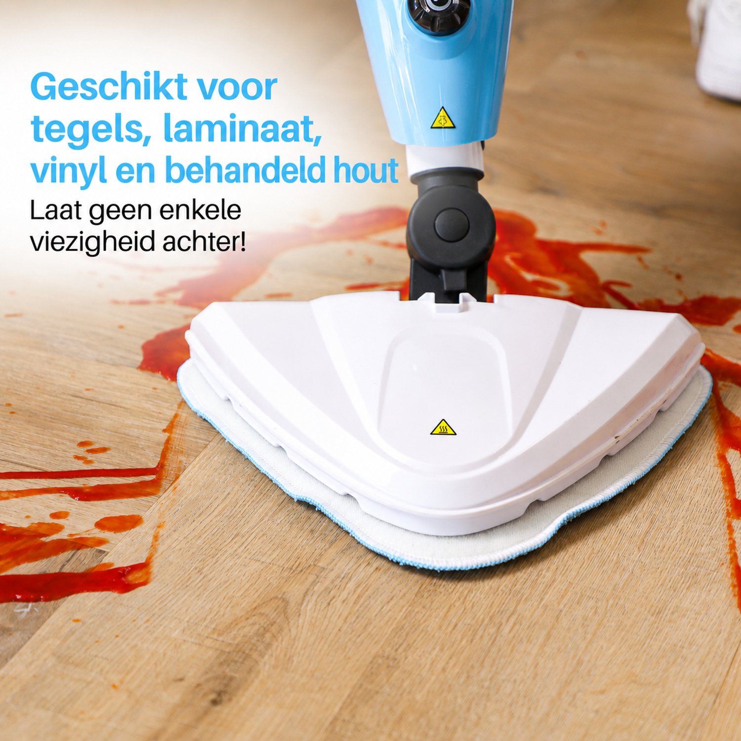 Kymo 9 in 1 Stoomreiniger en Handstomer - Stoommop - Stoomreiniger vloer - 2 microvezeldoeken - Handstoomreiniger - Stoomdweil - Vloerreiniger - Elektrische Dweil - Stoomapparaat Kleding - Vlekkenreiniger - Tapijtreiniger - Stoomreiniger Badkamer – foto 5