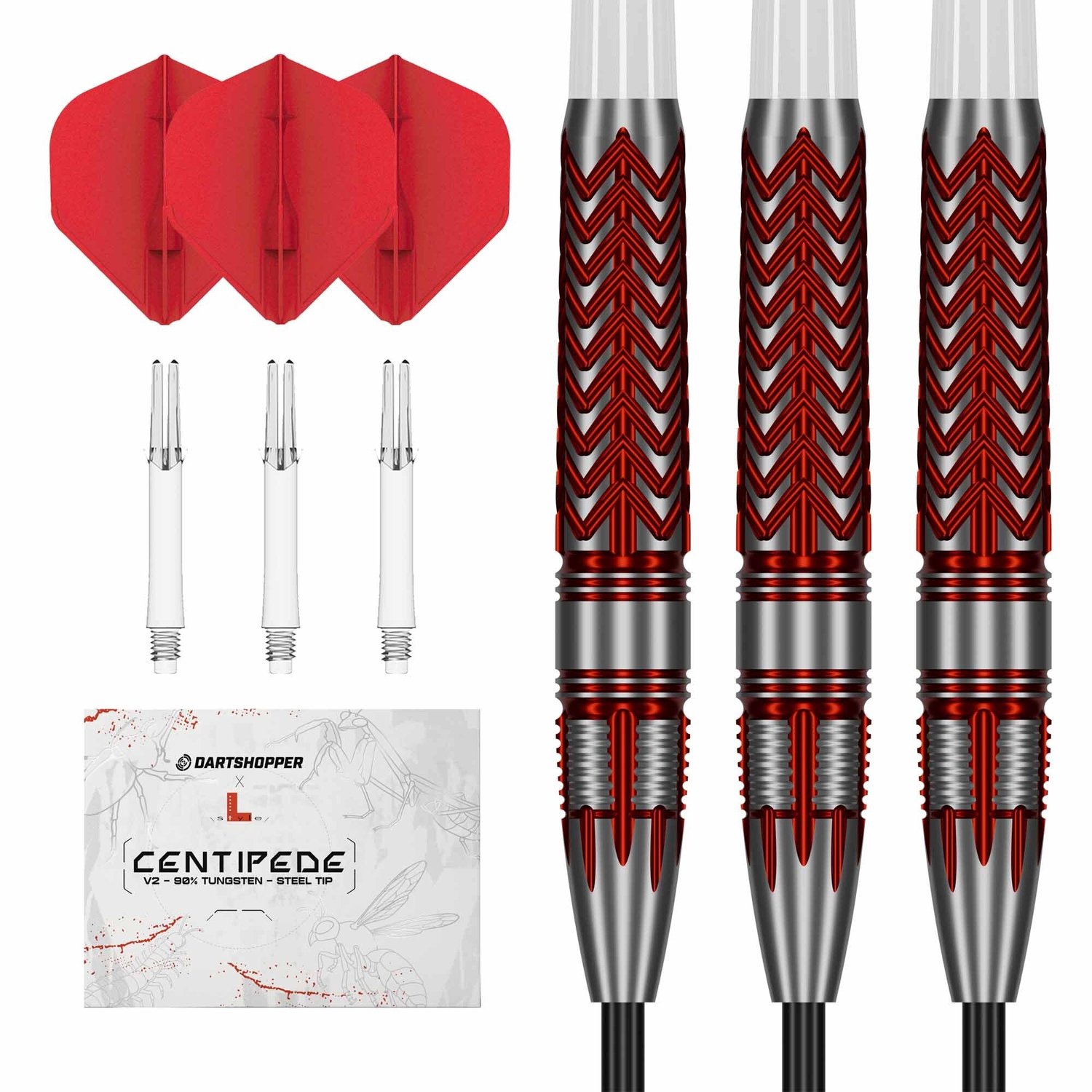 L-Style Centipede V2 90% Tungsten - Dartshopper Exclusive - Dartpijlen