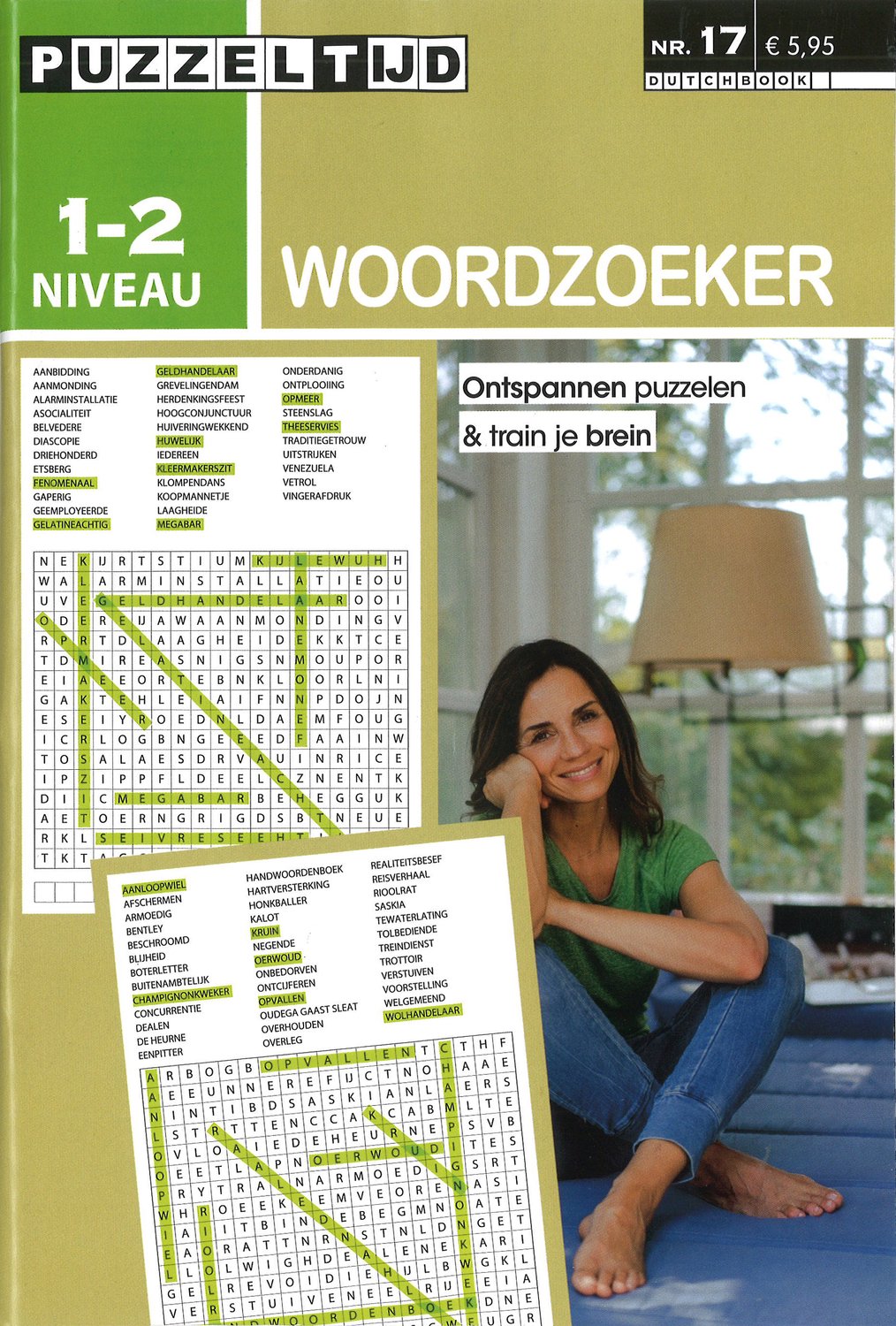 Puzzeltijd Woordzoeker Puzzelboek – Niveau 1-2 Sterren – 96 Pagina’s