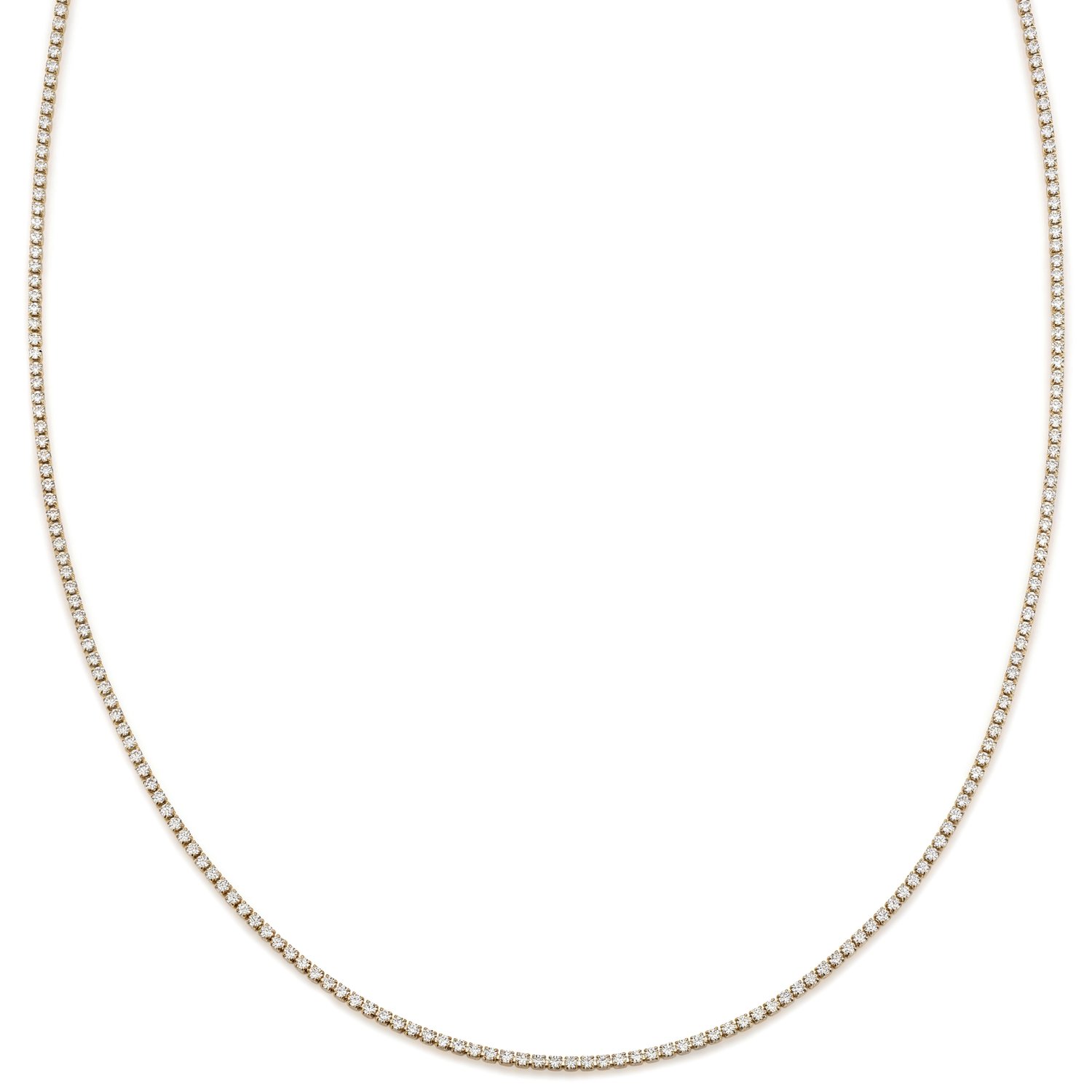 Dazzle | 2 mm 14K vergulde tennisketting met zirkonia
