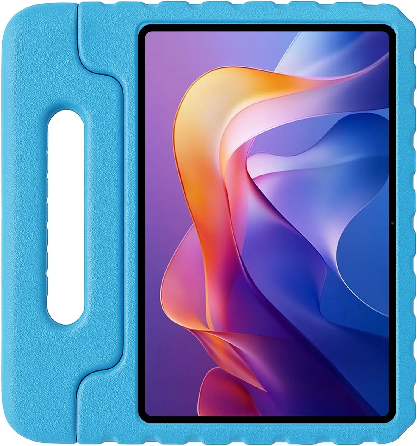 HappyCase Kinder Tablethoes Geschikt voor Xiaomi Redmi Pad 2 / Xiaomi Pad SE | Kindvriendelijke Hoes | Beschemhoes | Kinderhoes | met Handvat en Standaard | Blauw