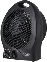 Adler AD 7761 Elektrische Kachel 2000W – Ventilatorkachel – 2 Warmtestanden 1000/2000W – Instelbare Temperatuurregeling – Ventilatorfunctie – Oververhittingsbeveiliging – Zwart
