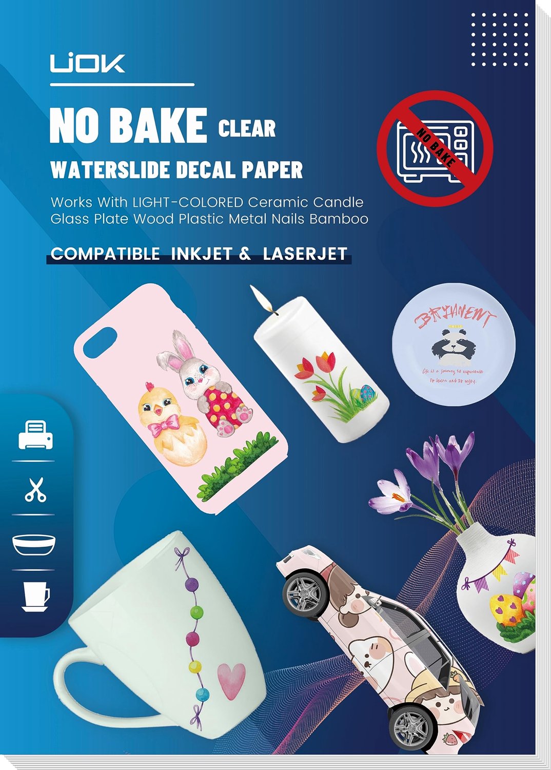 Transferpapier A4 - transparant - bedrukbaar - ideaal voor keramiek en glas - ServiceTopper