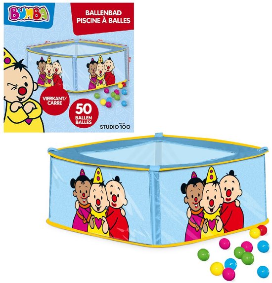 Bumba - Ballenbak - Ballenbad inclusief 50 kleurrijke ballen - Vierkant - Voor binnen en buiten - 75 x 75 x 30 cm van Bumba — afbeelding 5