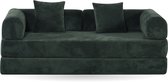 Troonz Slaapbank Comfy Groen | Vouwbank en Logeerbed | Ribstof 200x200 cm