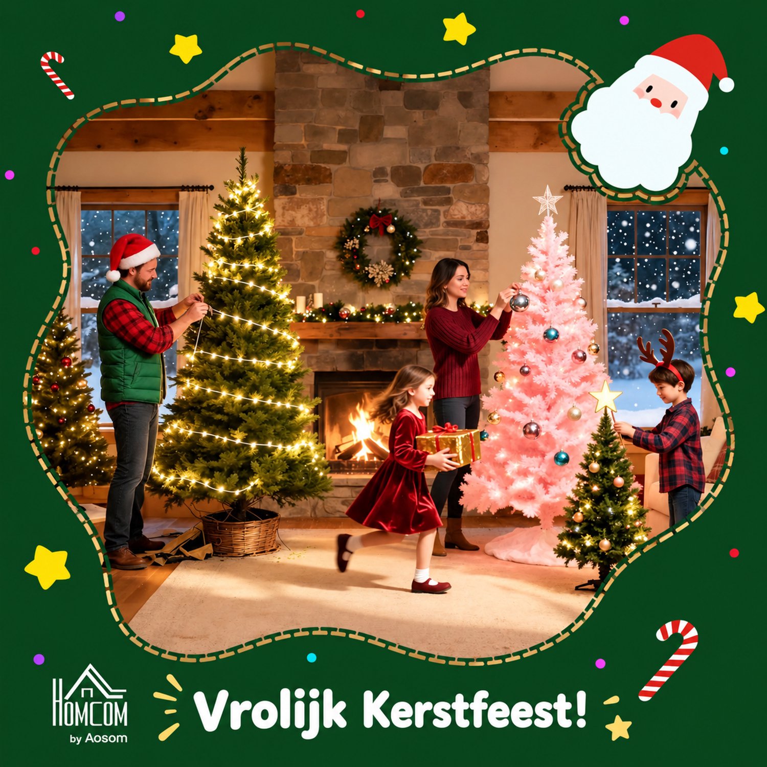Delightness Kerstboom - Kunst Boom - Decoratie - Kerst - Nep Boom - Feestdagen - Kunststof - 1061 Takken - 102X102X180 Cm - Groen – foto 7
