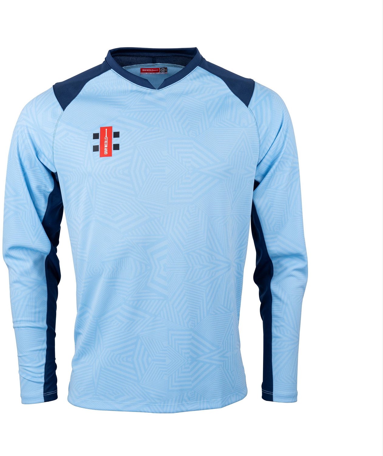 Gray-Nicolls Cricket SHIRT PRO T20 L/S SK/NV 9-10 9 - 10 Yrs - Sky / Navy