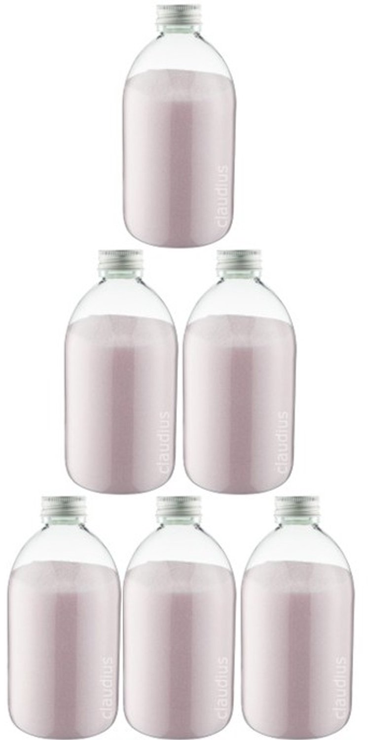 Claudius Scrubzout Rozen 650 gram - Fles met aluminium dop - set van 6 stuks - Hydraterende Lichaamsscrub - Body Scrub