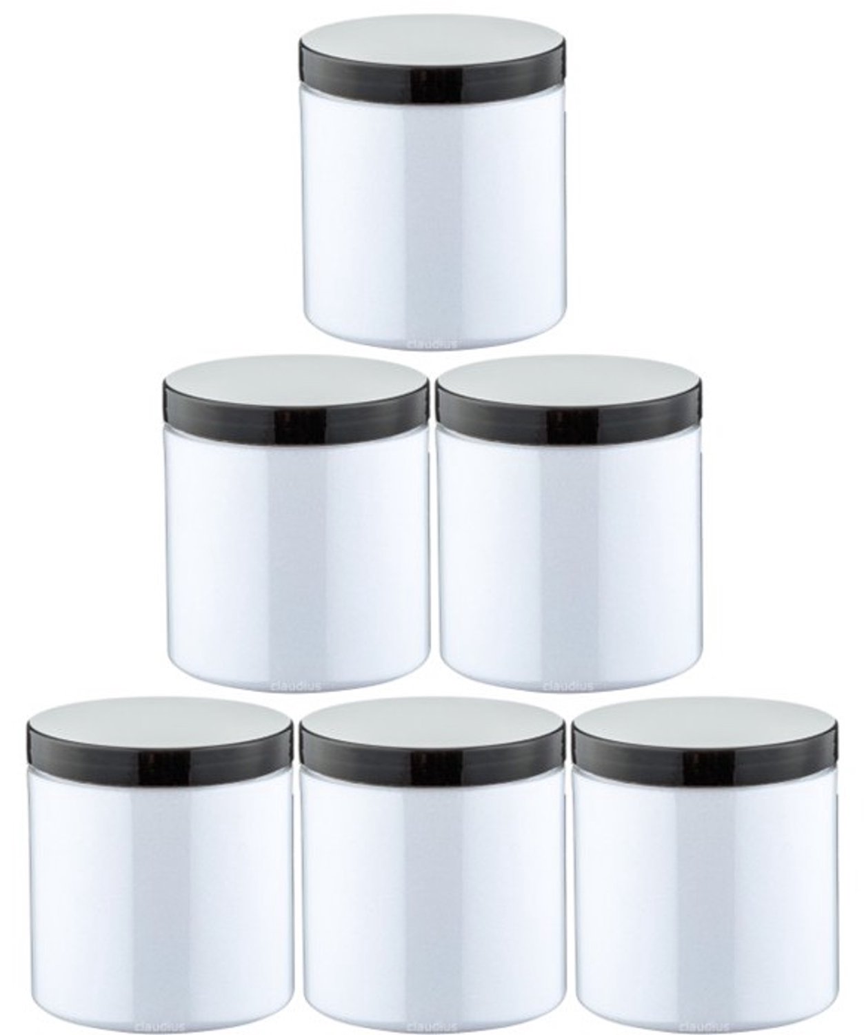 Claudius Scrubzout Perzik 300 gram - Pot met zwarte deksel - set van 6 stuks - Hydraterende Lichaamsscrub - Body Scrub