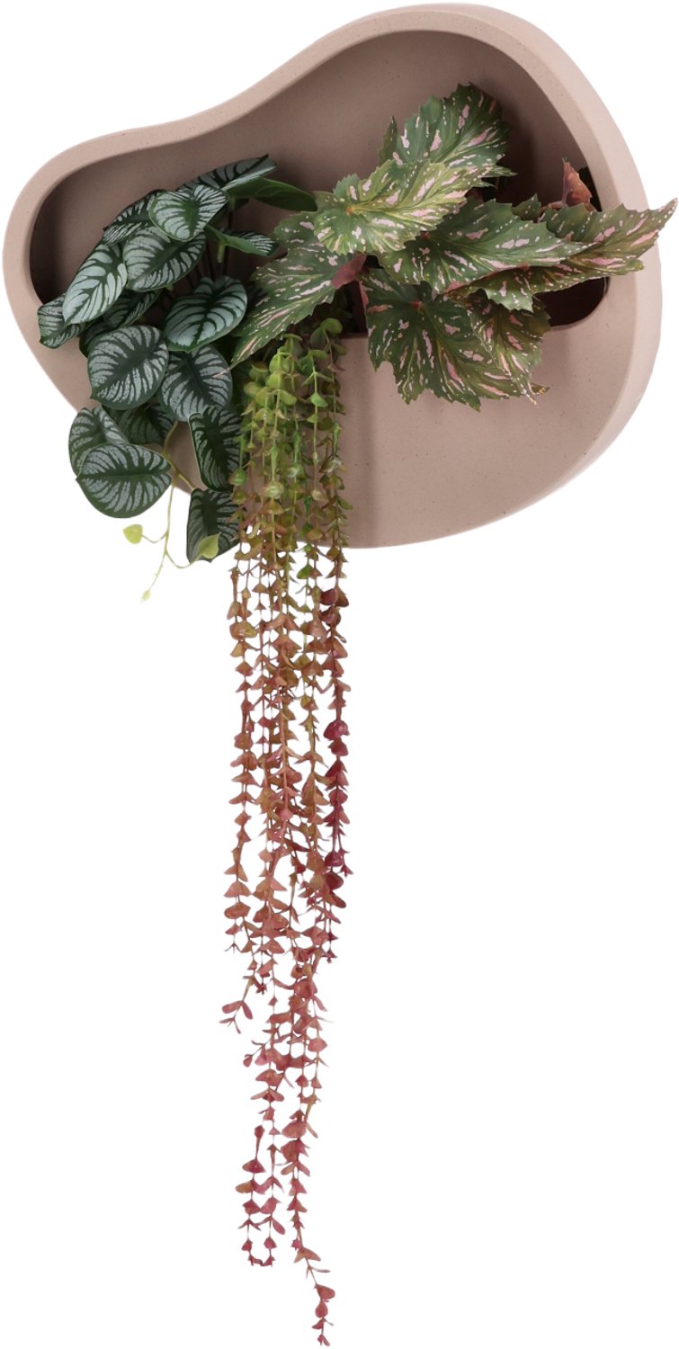 Wandhanger Tim - DIY Wanddecoratie Kunstplanten 65x35cm