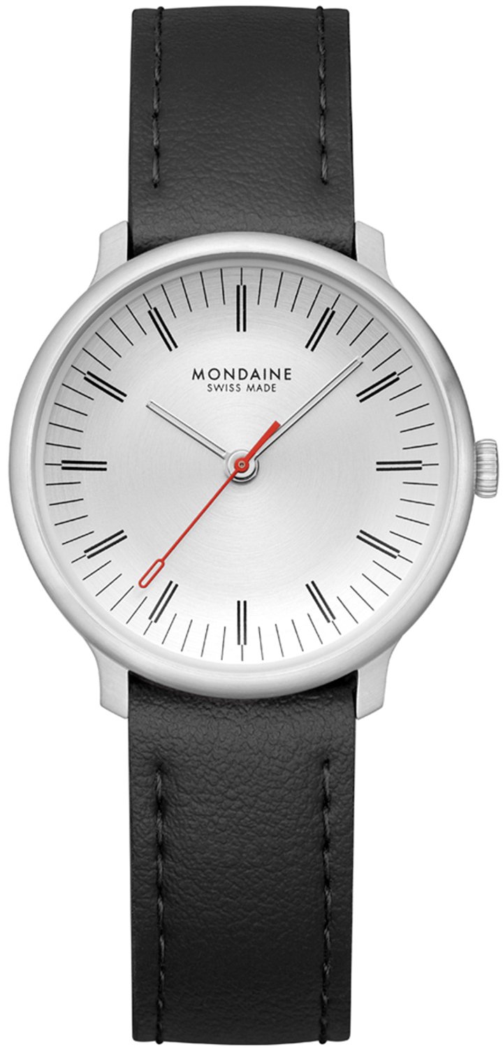 Mondaine MLE.33110.LBV Doppio Dames Horloge Zwart Vegan Leer