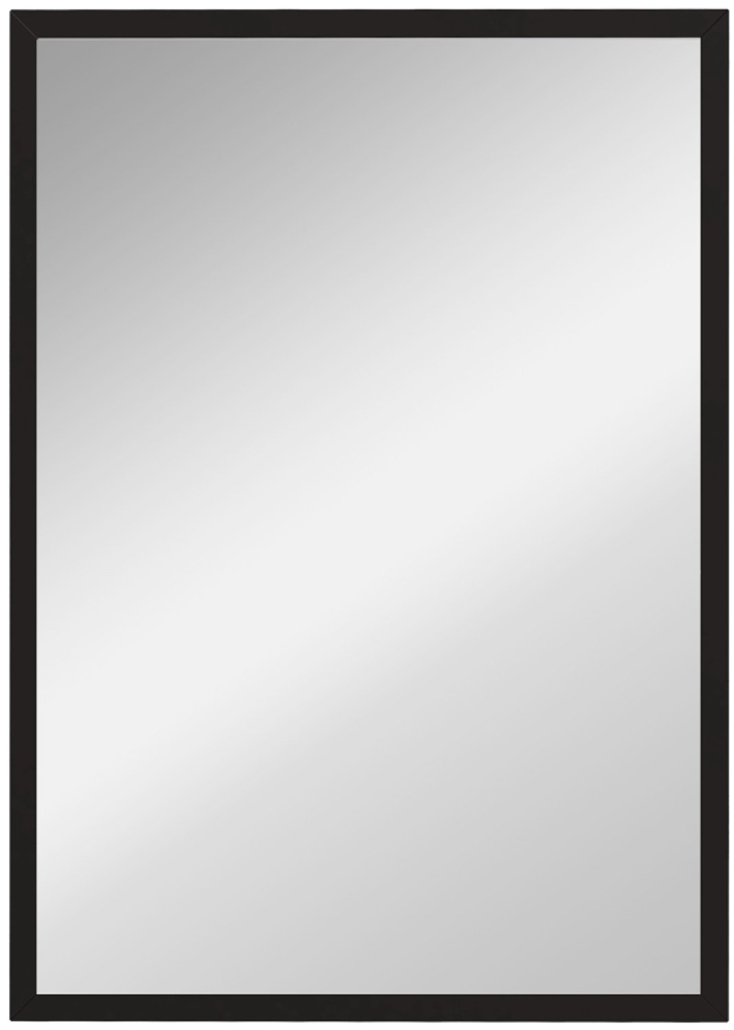 ZYLARO Wandspiegel - Houtlook lijst - 50 x 70 cm - Eenvoudige montage - Inclusief schroeven Zwart