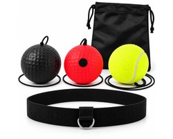 Box Reflex Bal set - 3 Reflex Ballen - Boksbal - Workout - Boks Pads - Reactie en Snelheid training- Thuis Sporten