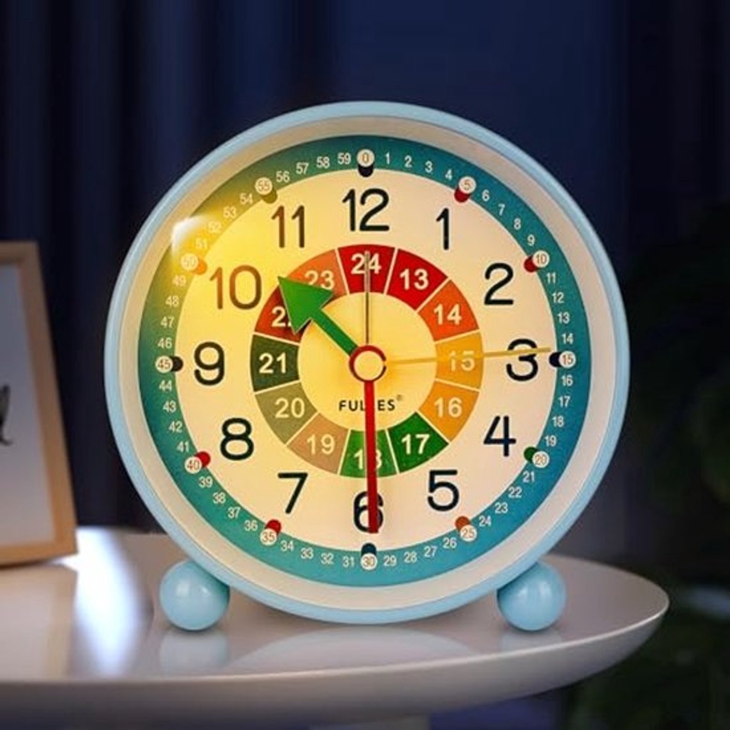 Digitale kinderwekker zonder tikken - Geruisloze wekker met nachtlampje en tijdbeheer