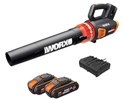 WORX - Borstelloze bladblazer 20 V – WG584E (geleverd met accu en oplader, turbine-technologie, 3 snelheden, tot 145 km/u, 720 m³/h)